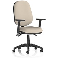 Eclipse Plus III Lever Task Operator Chair, Height Adjustable Arms, Quest Salt