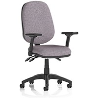 Eclipse Plus III Lever Task Operator Chair, Folding Arms, Rivet Fuse