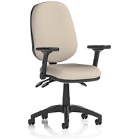 Eclipse Plus III Lever Task Operator Chair, Folding Arms, Quest Salt