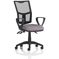 Eclipse Plus III Mesh Back Lever Task Operator Chair, Fixed Height Arms, Rivet Fuse