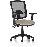 Eclipse Plus III Deluxe Mesh Back Lever Task Operator Chair, Height Adjustable Arms, Quest Salt