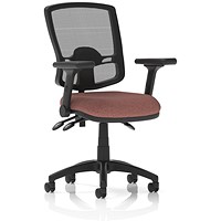 Eclipse Plus III Deluxe Mesh Back Lever Task Operator Chair, Folding Arms, Rivet Forge