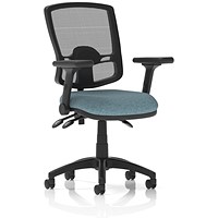 Eclipse Plus III Deluxe Mesh Back Lever Task Operator Chair, Folding Arms, Rivet Quench