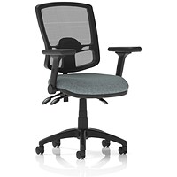 Eclipse Plus III Deluxe Mesh Back Lever Task Operator Chair, Folding Arms, Rivet Tensile