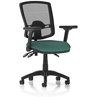 Eclipse Plus III Deluxe Mesh Back Lever Task Operator Chair, Folding Arms, Quest Kelp