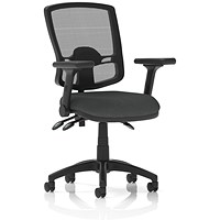 Eclipse Plus III Deluxe Mesh Back Lever Task Operator Chair, Folding Arms, Quest Mussel