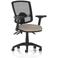 Eclipse Plus III Deluxe Mesh Back Lever Task Operator Chair, Folding Arms, Quest Salt
