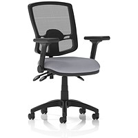Eclipse Plus III Deluxe Mesh Back Lever Task Operator Chair, Folding Arms, Quest Shell