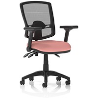 Eclipse Plus III Deluxe Mesh Back Lever Task Operator Chair, Folding Arms, Quest Shrimp