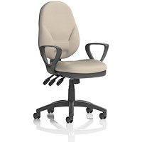 Eclipse Plus XL Lever Task Operator Chair, Fixed Height Arms, Quest Salt