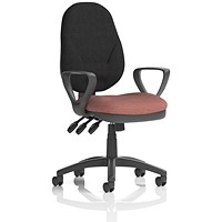 Eclipse Plus XL Black Back Lever Task Operator Chair, Fixed Height Arms, Rivet Fuse