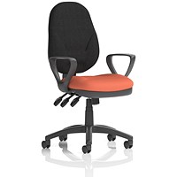 Eclipse Plus XL Black Back Lever Task Operator Chair, Fixed Height Arms, Quest Crab