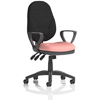 Eclipse Plus XL Black Back Lever Task Operator Chair, Fixed Height Arms, Quest Shrimp
