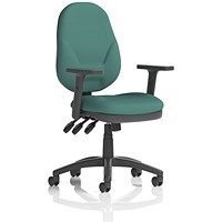 Eclipse Plus XL Lever Task Operator Chair, Height Adjustable Arms, Quest Kelp
