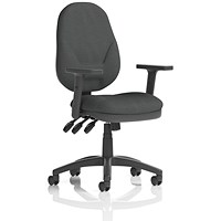 Eclipse Plus XL Lever Task Operator Chair, Height Adjustable Arms, Quest Mussel