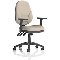 Eclipse Plus XL Lever Task Operator Chair, Height Adjustable Arms, Quest Salt