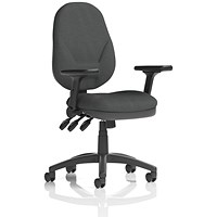 Eclipse Plus XL Lever Task Operator Chair, Folding Arms, Quest Mussel