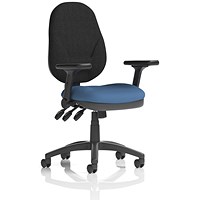 Eclipse Plus XL Black Back Lever Task Operator Chair, Folding Arms, Quest Limpet