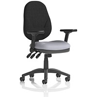 Eclipse Plus XL Black Back Lever Task Operator Chair, Folding Arms, Quest Shell