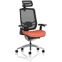 Ergo Click Mesh Back Chair With Headrest, Height Adjustable Arms, Quest Crab