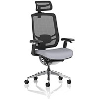 Ergo Click Mesh Back Chair With Headrest, Height Adjustable Arms, Quest Shell