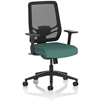 Ergo Twist Mesh Back Ergonomic Task Operator Office Chair, Height Adjustable Arms, Seat Quest Kelp