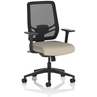 Ergo Twist Mesh Back Ergonomic Task Operator Office Chair, Height Adjustable Arms, Seat Quest Salt