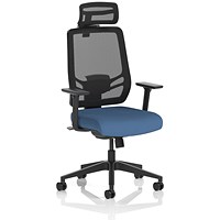 Ergo Twist Mesh Back Ergonomic Task Operator Office Chair With Headrest, Height Adjustable Arms, Quest Limpet