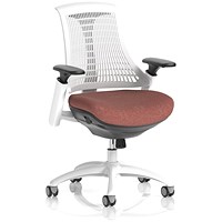 Flex Task White Frame White Back Operator Chair, Height Adjustable Arms, Rivet Forge Flex Task White Frame White Back Operator Chair, Height Adjustable Arms, Rivet Forge