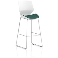 Florence White Frame High Stool, Quest Kelp