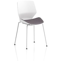 Florence White Frame Visitor Chair, Seat Rivet Fuse Florence White Frame Visitor Chair, Seat Rivet Fuse