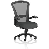 Houston Heavy Duty Mesh Back Task Operator Chair, Folding Arms, Quest Mussel