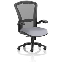 Houston Heavy Duty Mesh Back Task Operator Chair, Folding Arms, Quest Shell