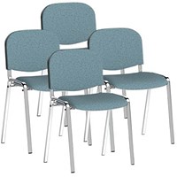 ISO Chrome Frame Stacking Chair, Rivet Quench, Pack of 4