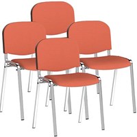 ISO Chrome Frame Stacking Chair, Quest Crab, Pack of 4