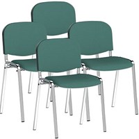 ISO Chrome Frame Stacking Chair, Quest Kelp, Pack of 4