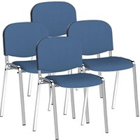 ISO Chrome Frame Stacking Chair, Quest Limpet, Pack of 4
