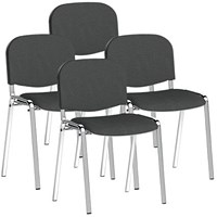 ISO Chrome Frame Stacking Chair, Quest Mussel, Pack of 4