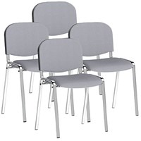 ISO Chrome Frame Stacking Chair, Quest Shell, Pack of 4