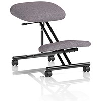 Kneeling Stool, Black Frame, Rivet Fuse