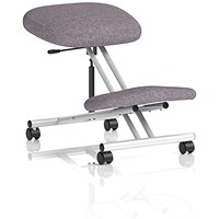 Kneeling Stool, Silver Frame, Rivet Fuse
