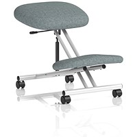 Kneeling Stool, Silver Frame, Rivet Tensile
