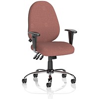Lisbon Task Operator Chair, Height Adjustable Arms, Rivet Forge