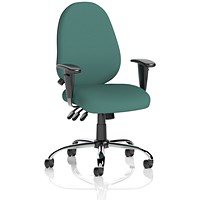 Lisbon Task Operator Chair, Height Adjustable Arms, Quest Kelp