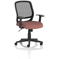 Mave Mesh Back Task Operator Chair, Fixed Height Arms, Rivet Forge