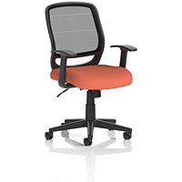 Mave Mesh Back Task Operator Chair, Fixed Height Arms, Quest Crab