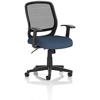 Mave Mesh Back Task Operator Chair, Fixed Height Arms, Quest Whelk