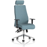 Onyx Ergo Posture Chair With Headrest, Height Adjustable Arms, Rivet Quench