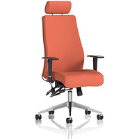 Onyx Ergo Posture Chair With Headrest, Height Adjustable Arms, Quest Crab