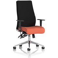 Onyx Ergo Black Back Posture Chair, Height Adjustable Arms, Quest Crab